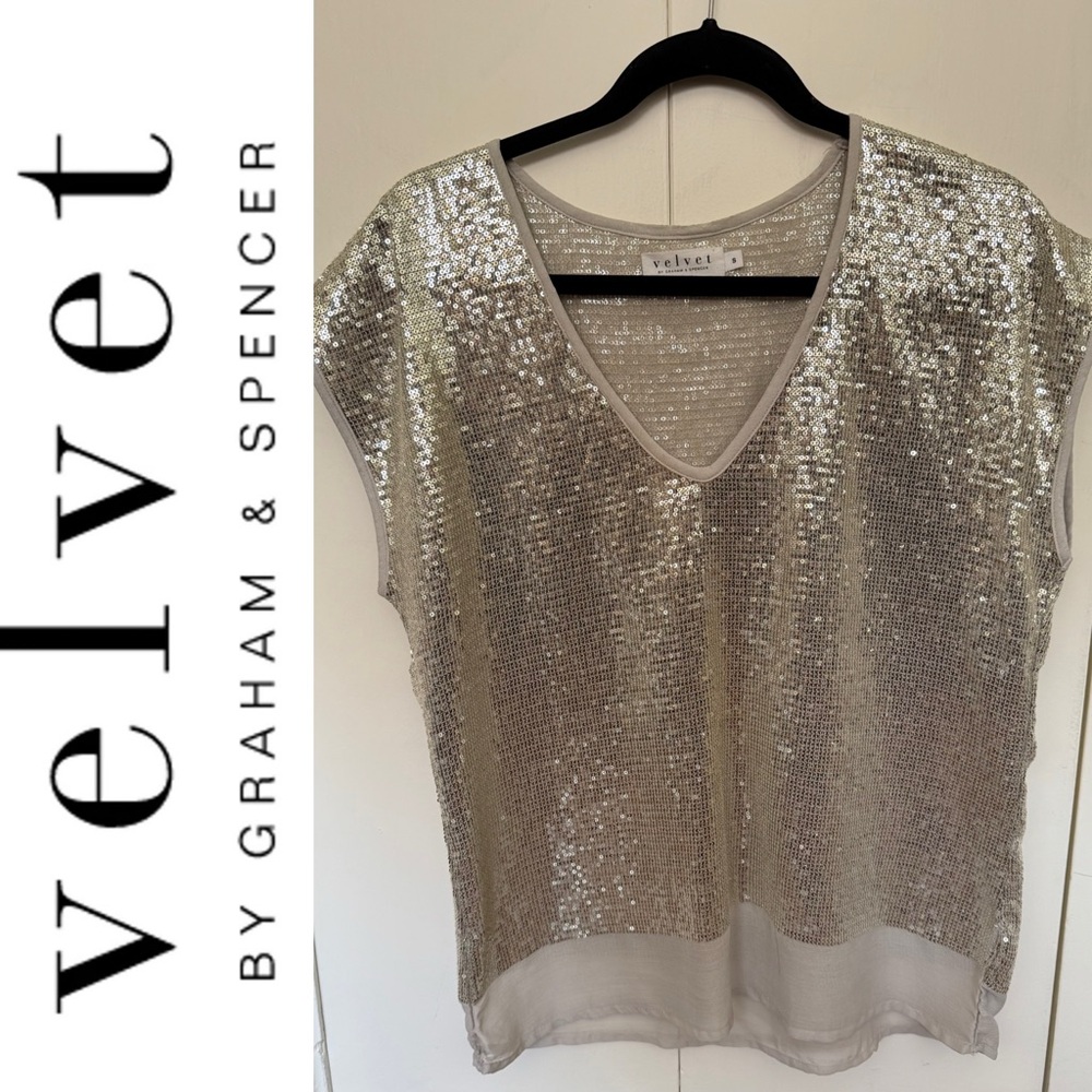 Velvet by Graham & Spencer Sequin Top